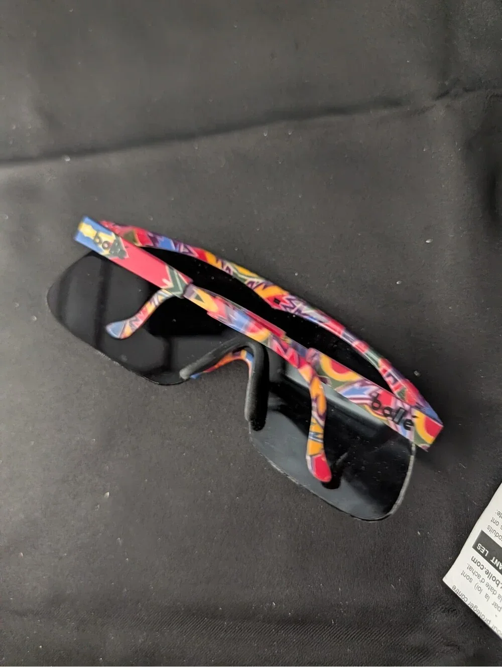 Vtg Bolle Micro Edge Multicolor Sunglasses Wrap